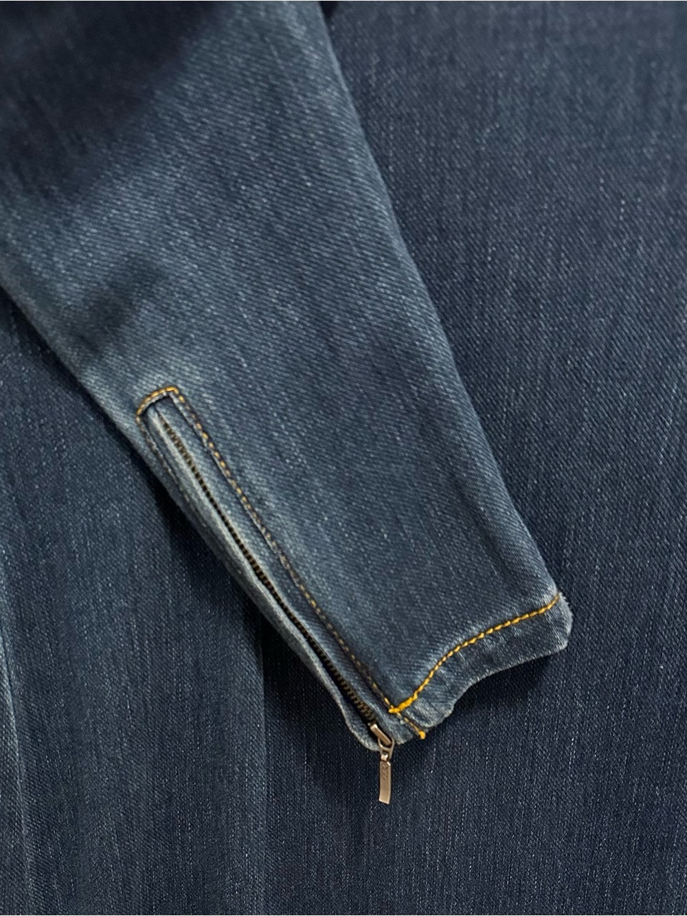 J. McLaughlin Bedford 3/4 Slv Mock Neck Knit Denim Dress S Dark Wash Fitted NEW - Picture 3 of 11